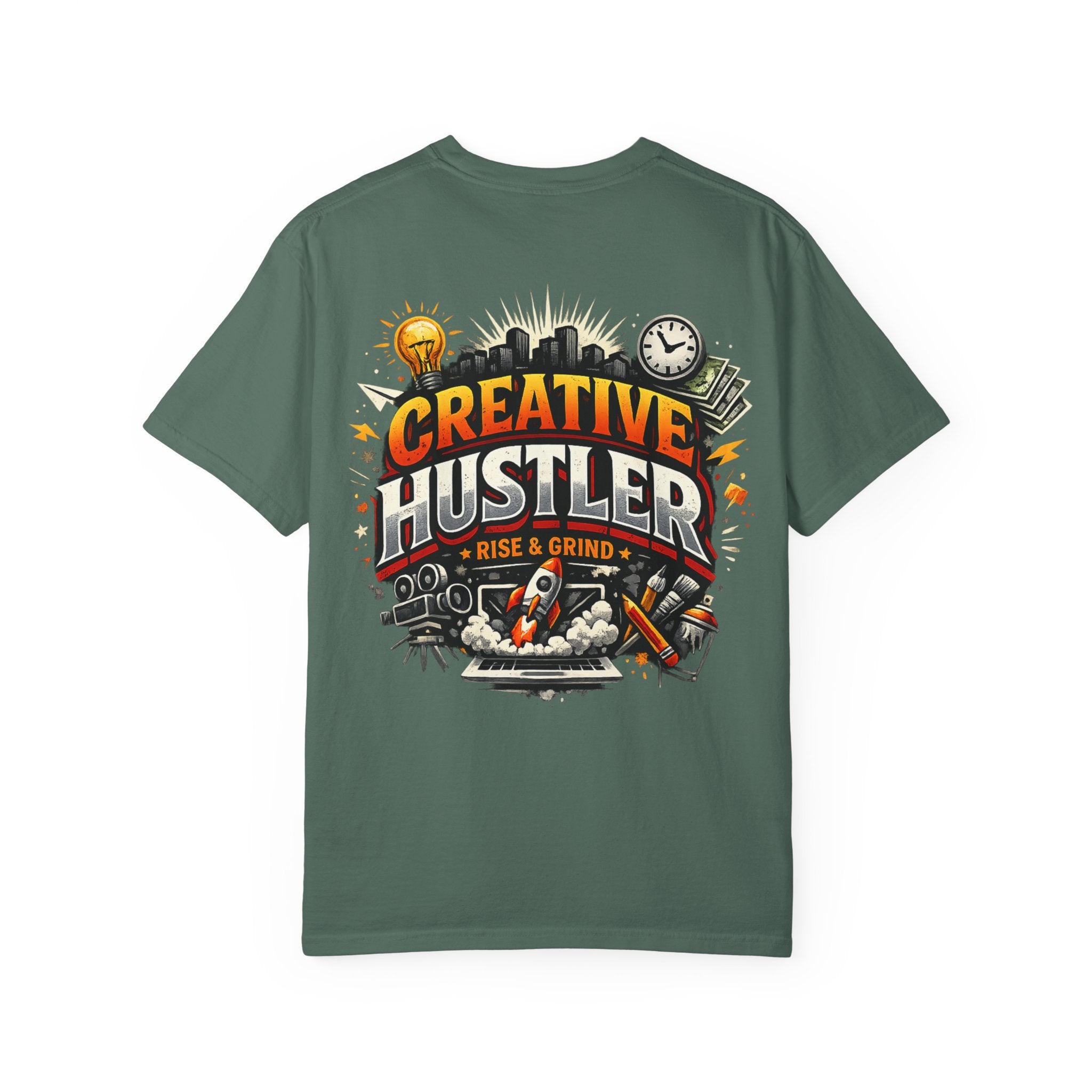 Creative Hustler™ Unisex Garment-Dyed T-Shirt | Premium Motivation Streetwear