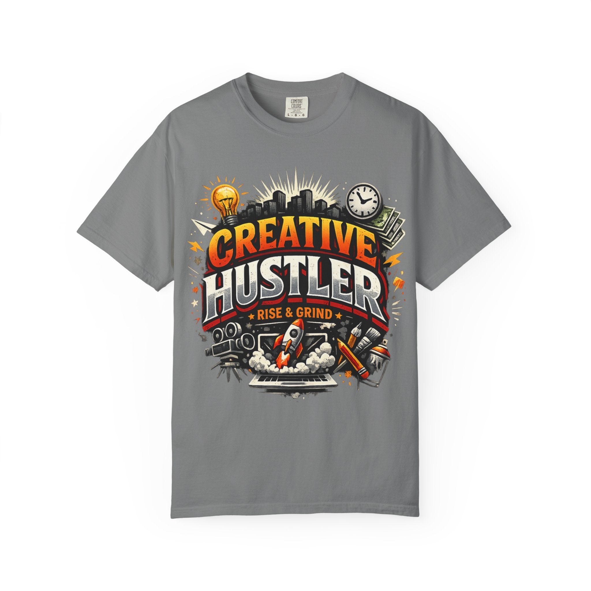 Creative Hustler™ Unisex Garment-Dyed T-Shirt | Premium Motivation Streetwear