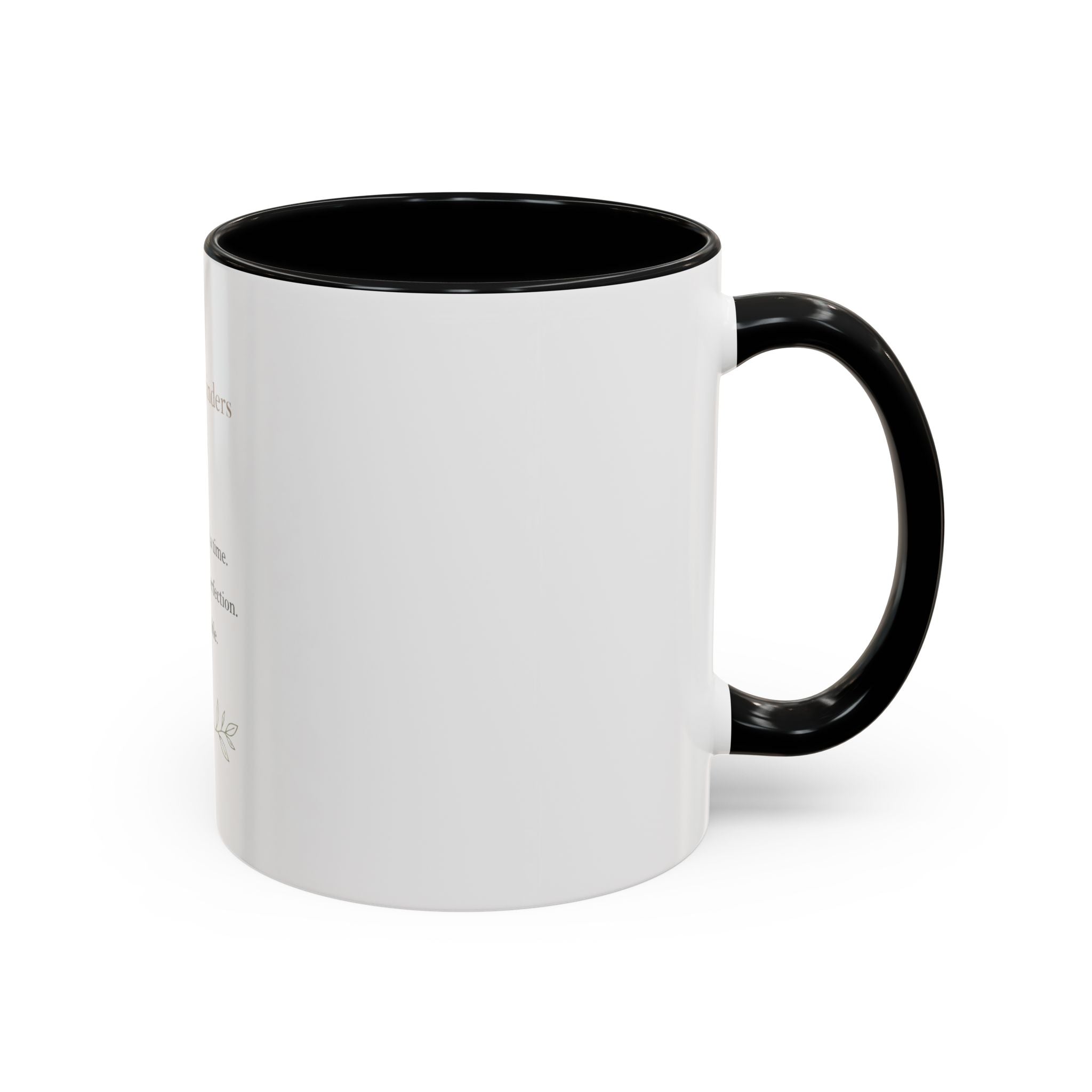 Daily Reminder Accent Mug (11oz) | Color-Pop Coffee Cup for Calm, Focus & Morning Rituals