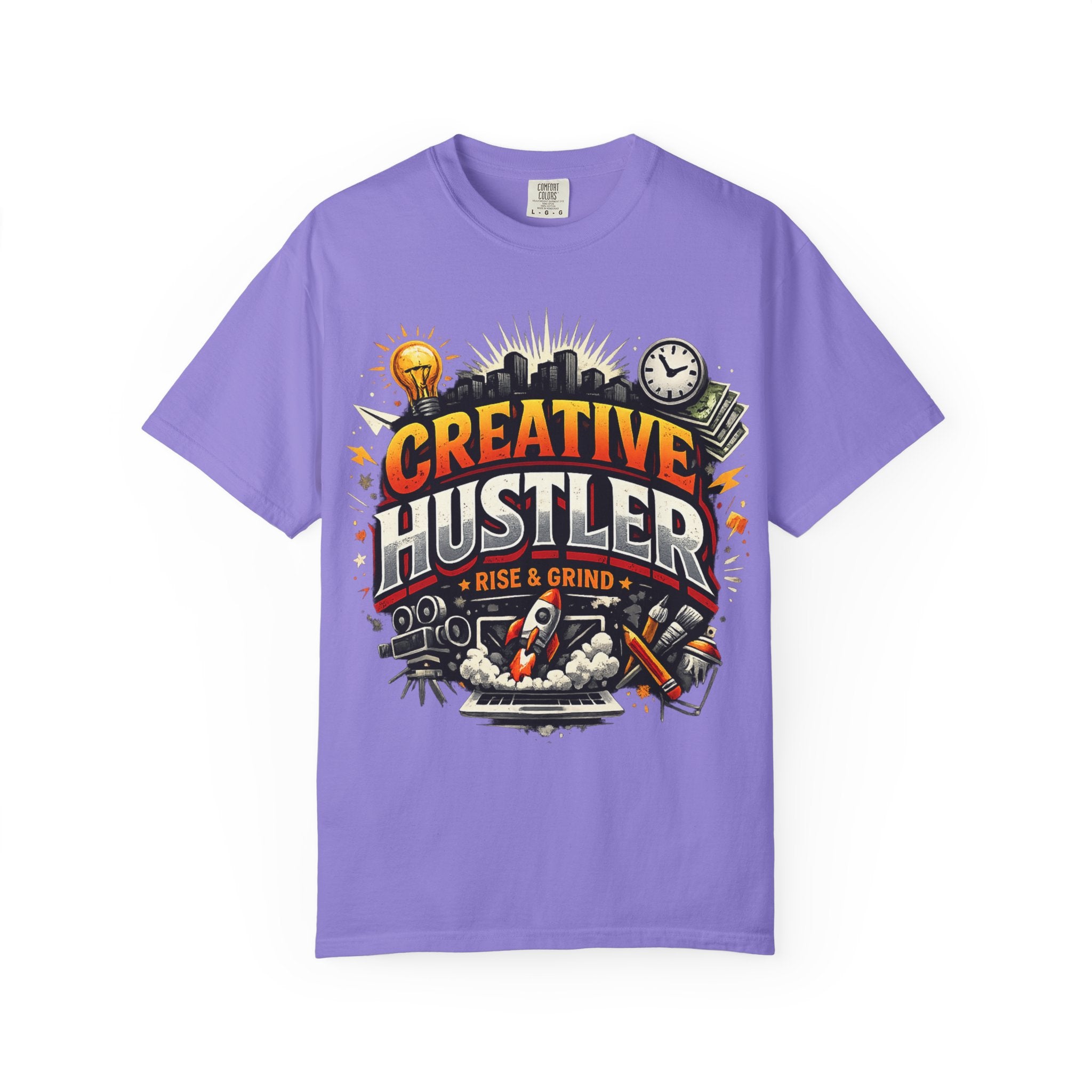 Creative Hustler™ Unisex Garment-Dyed T-Shirt | Premium Motivation Streetwear