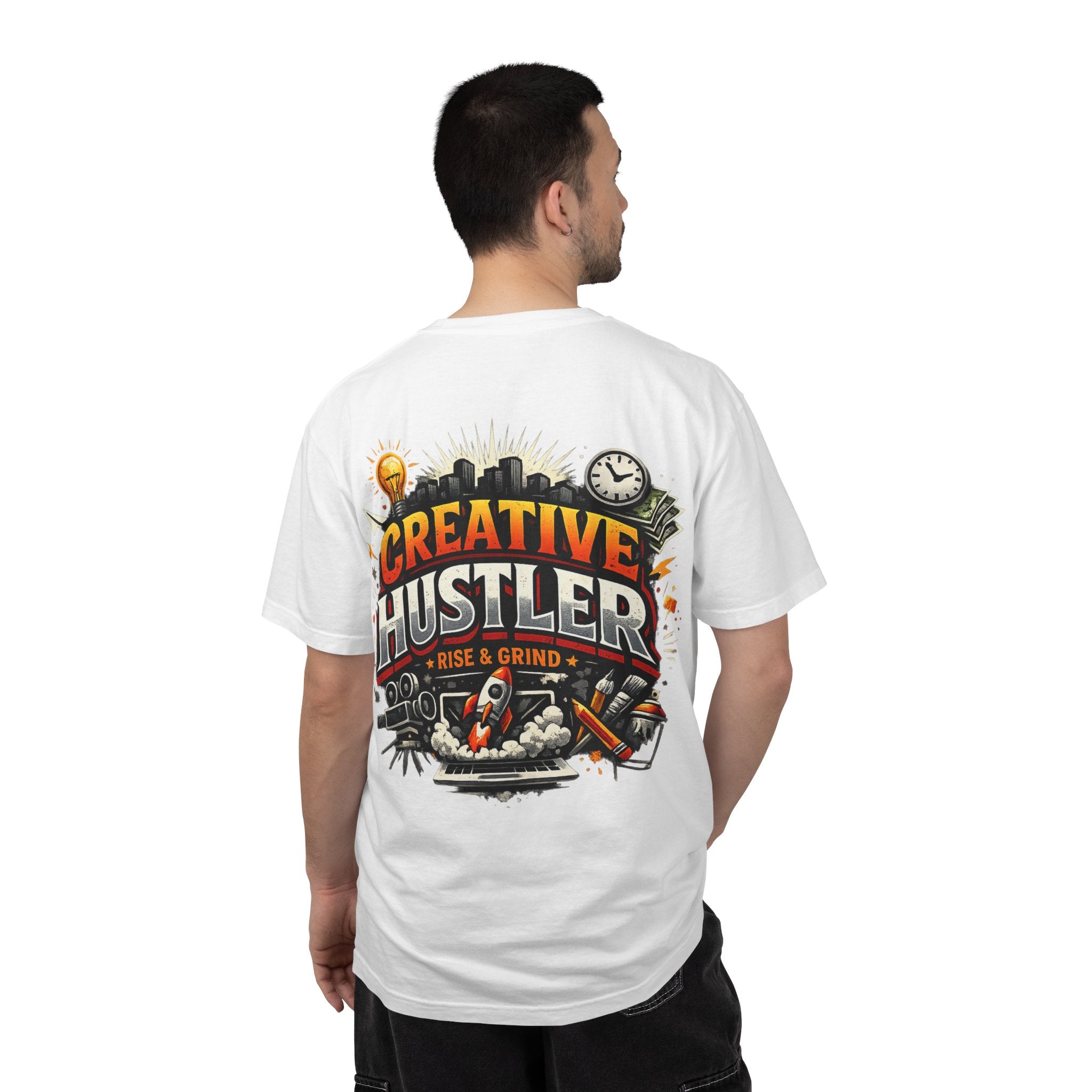 Creative Hustler™ Unisex Garment-Dyed T-Shirt | Premium Motivation Streetwear