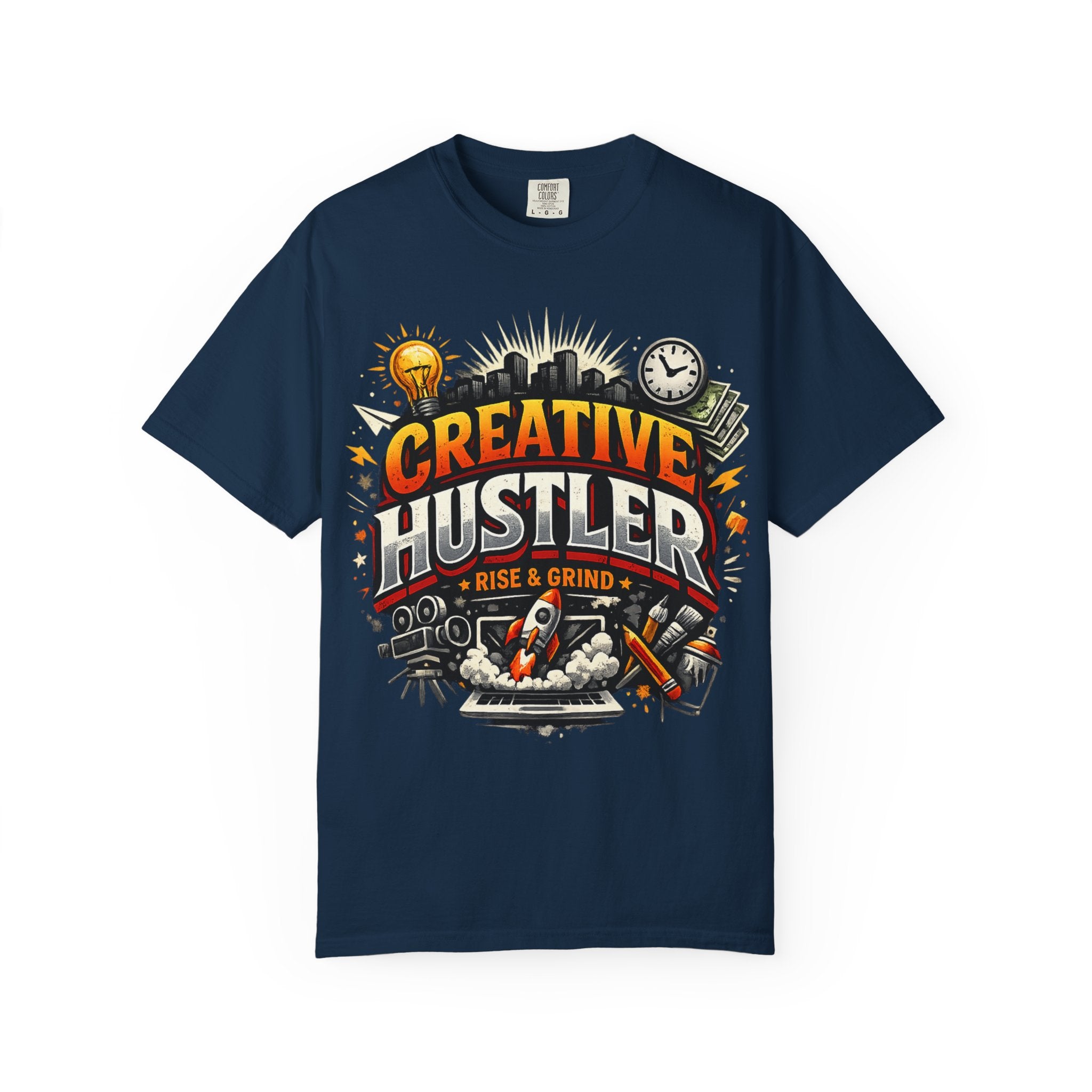 Creative Hustler™ Unisex Garment-Dyed T-Shirt | Premium Motivation Streetwear