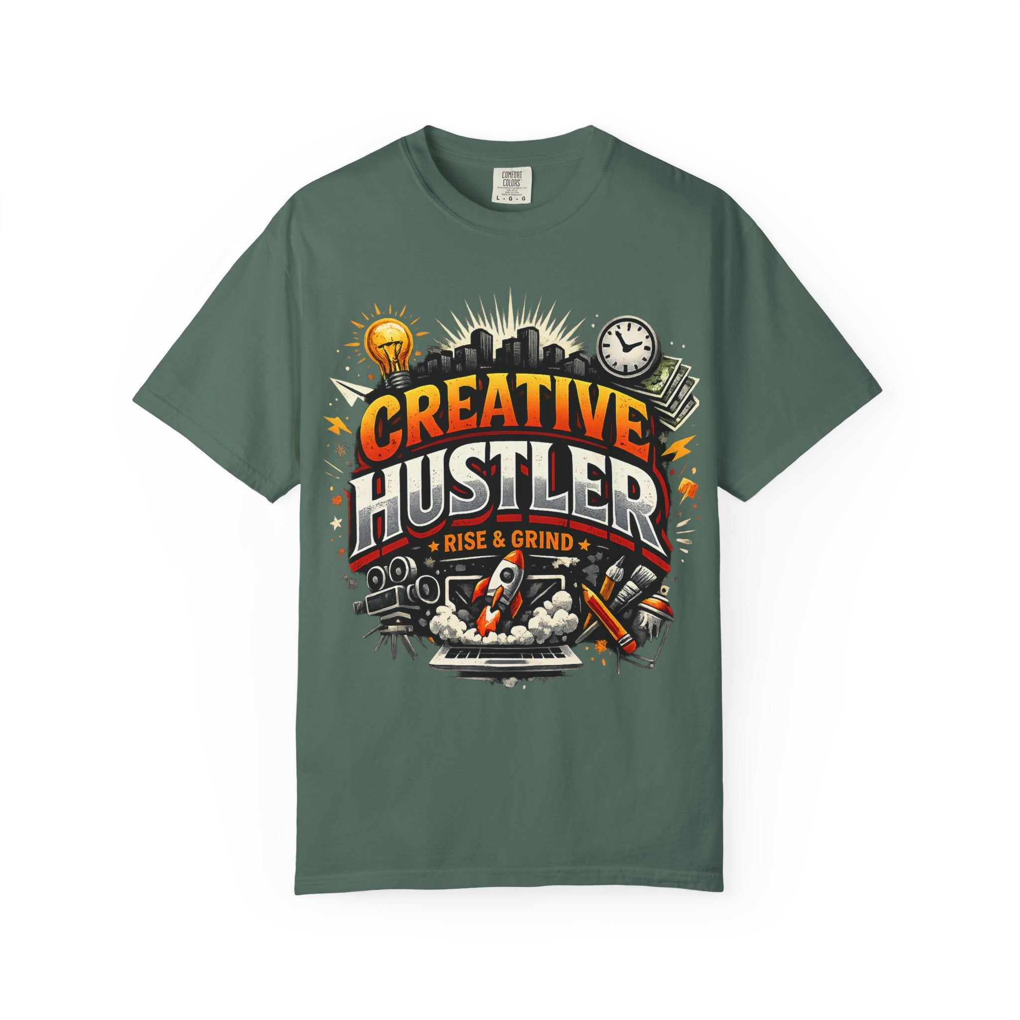Creative Hustler™ Unisex Garment-Dyed T-Shirt | Premium Motivation Streetwear
