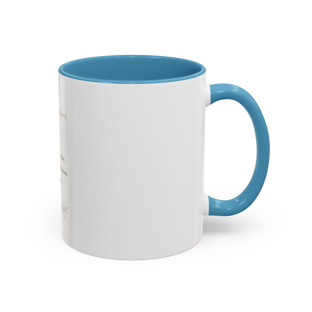 Daily Reminder Accent Mug (11oz) | Color-Pop Coffee Cup for Calm, Focus & Morning Rituals