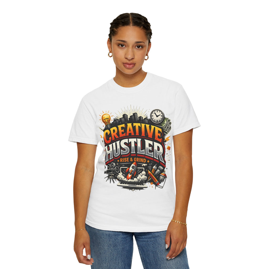 Creative Hustler™ Unisex Garment-Dyed T-Shirt | Premium Motivation Streetwear