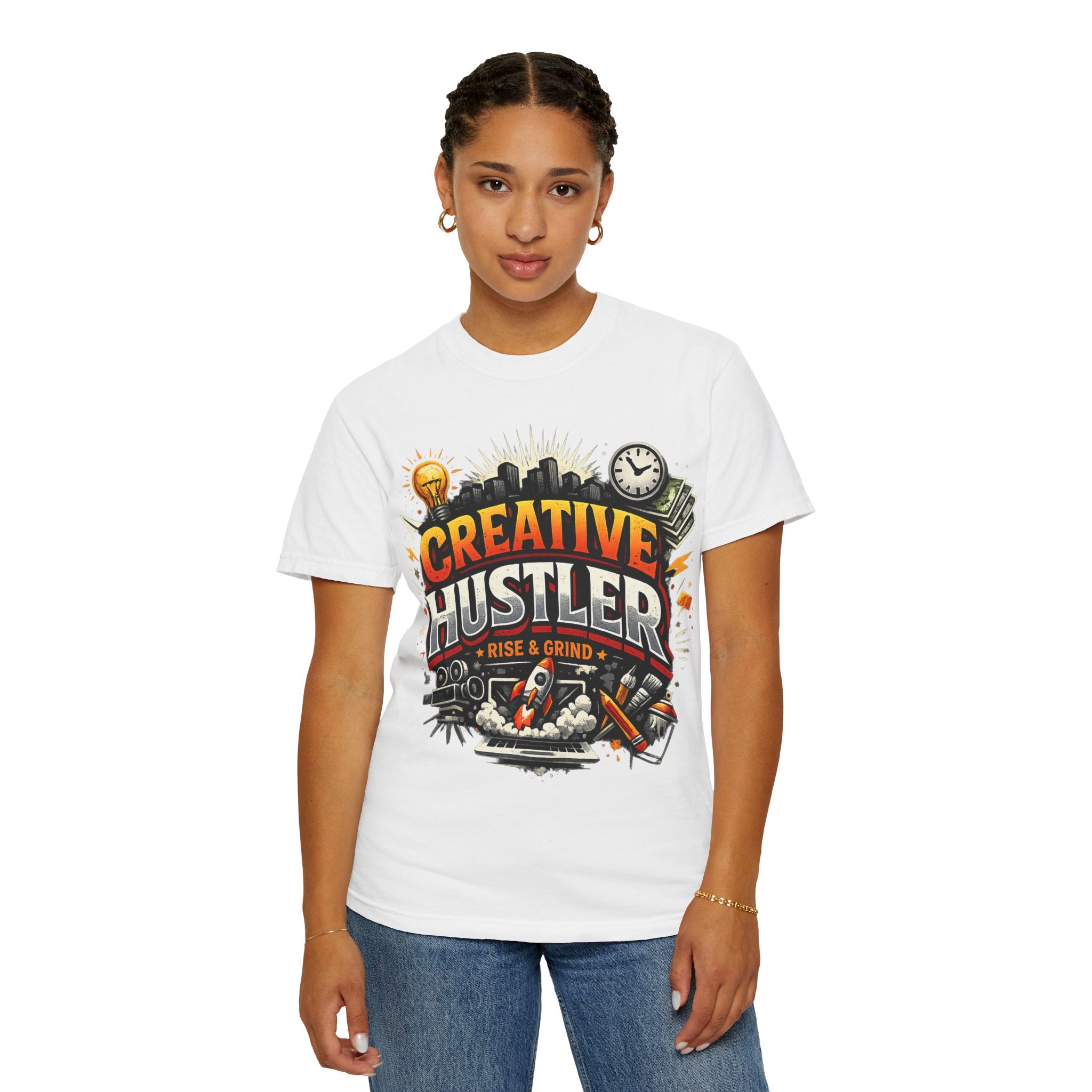 Creative Hustler™ Unisex Garment-Dyed T-Shirt | Premium Motivation Streetwear