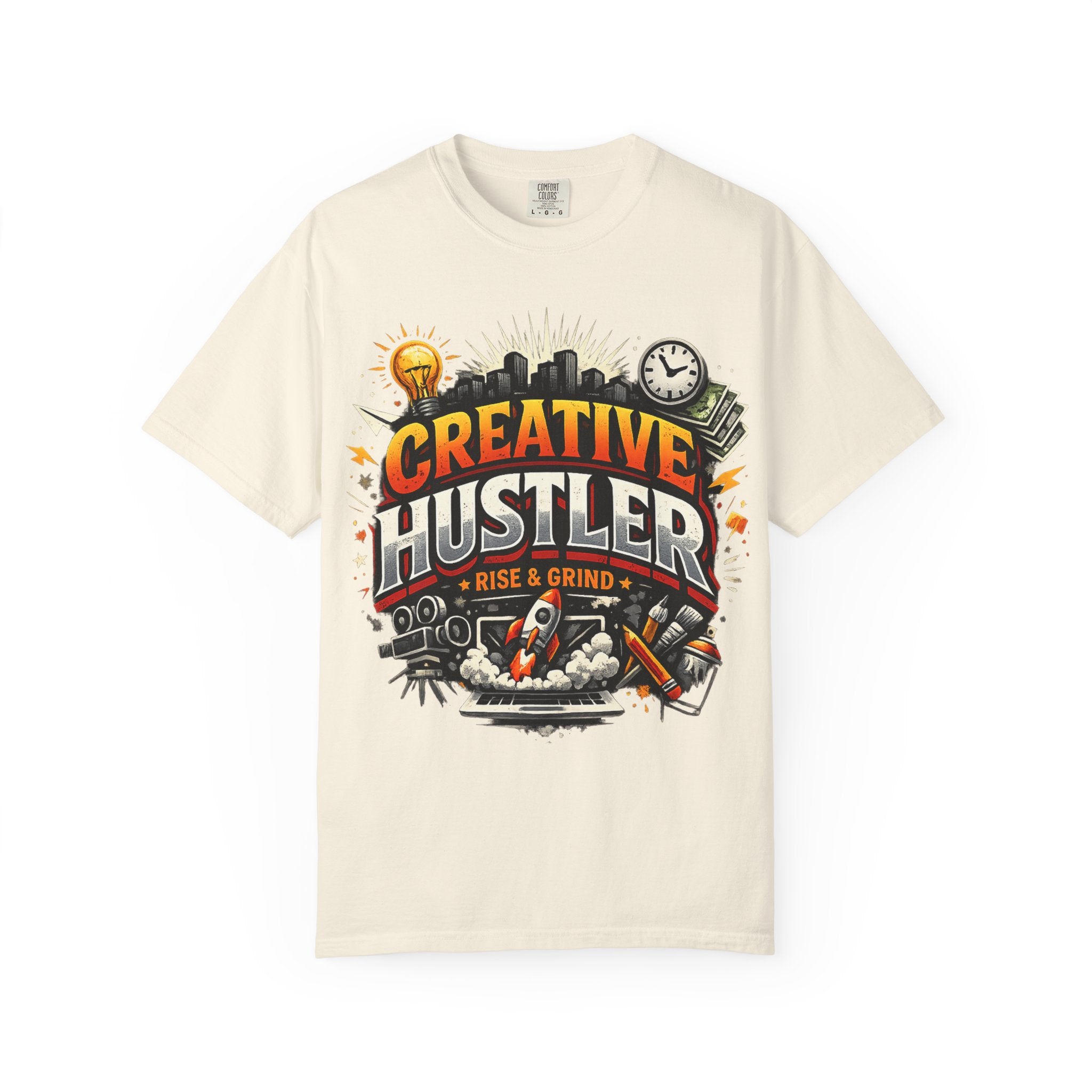 Creative Hustler™ Unisex Garment-Dyed T-Shirt | Premium Motivation Streetwear