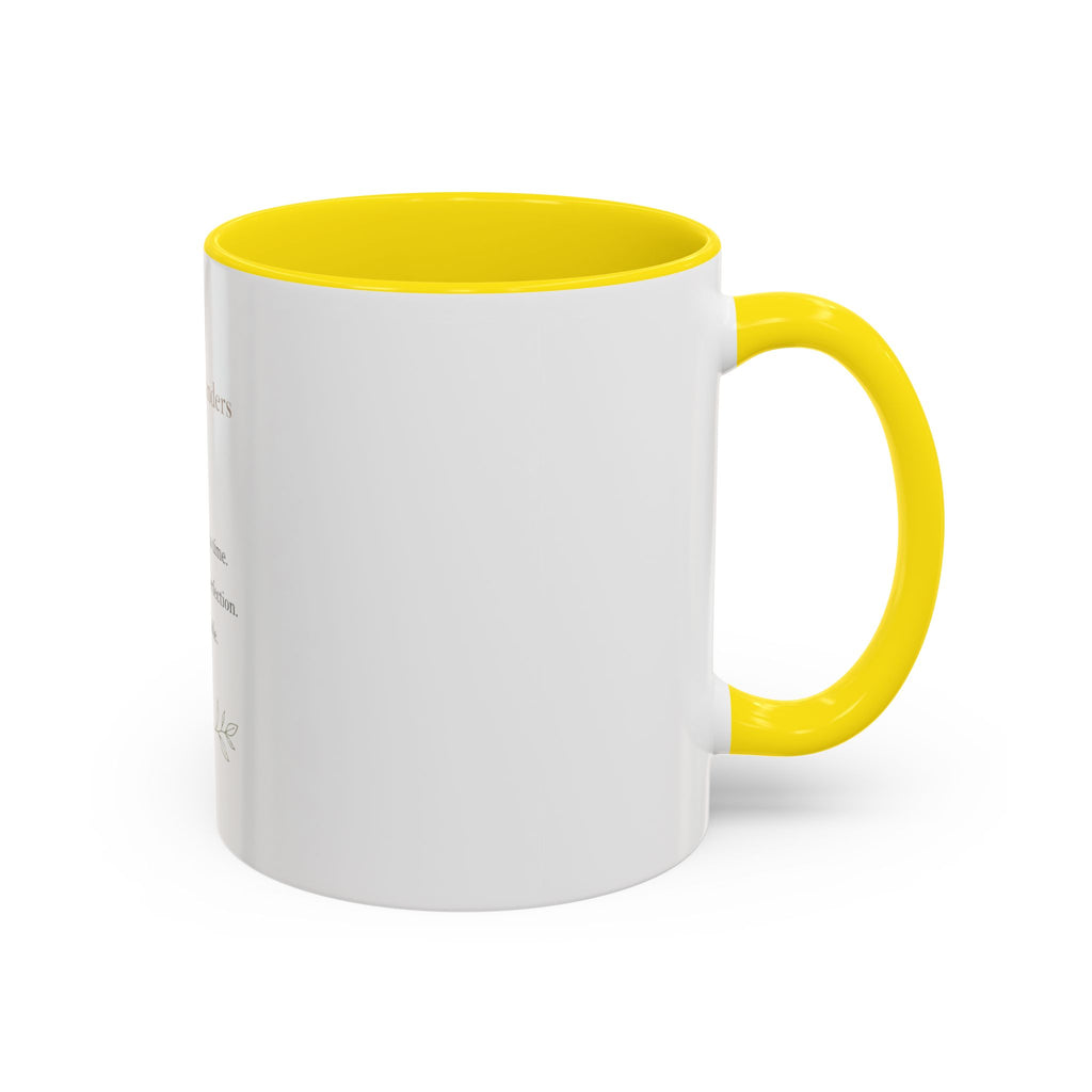 Daily Reminder Accent Mug (11oz) | Color-Pop Coffee Cup for Calm, Focus & Morning Rituals