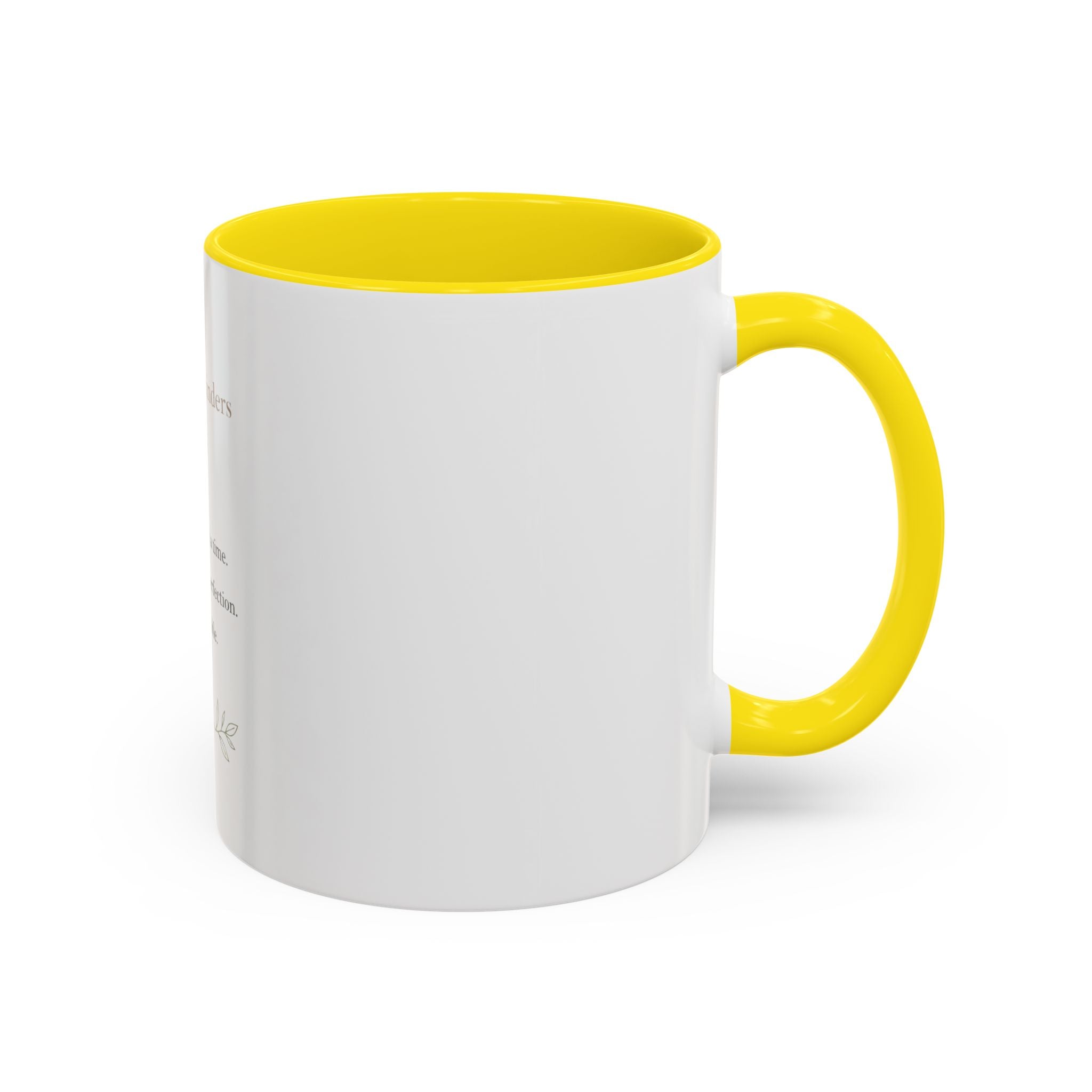 Daily Reminder Accent Mug (11oz) | Color-Pop Coffee Cup for Calm, Focus & Morning Rituals