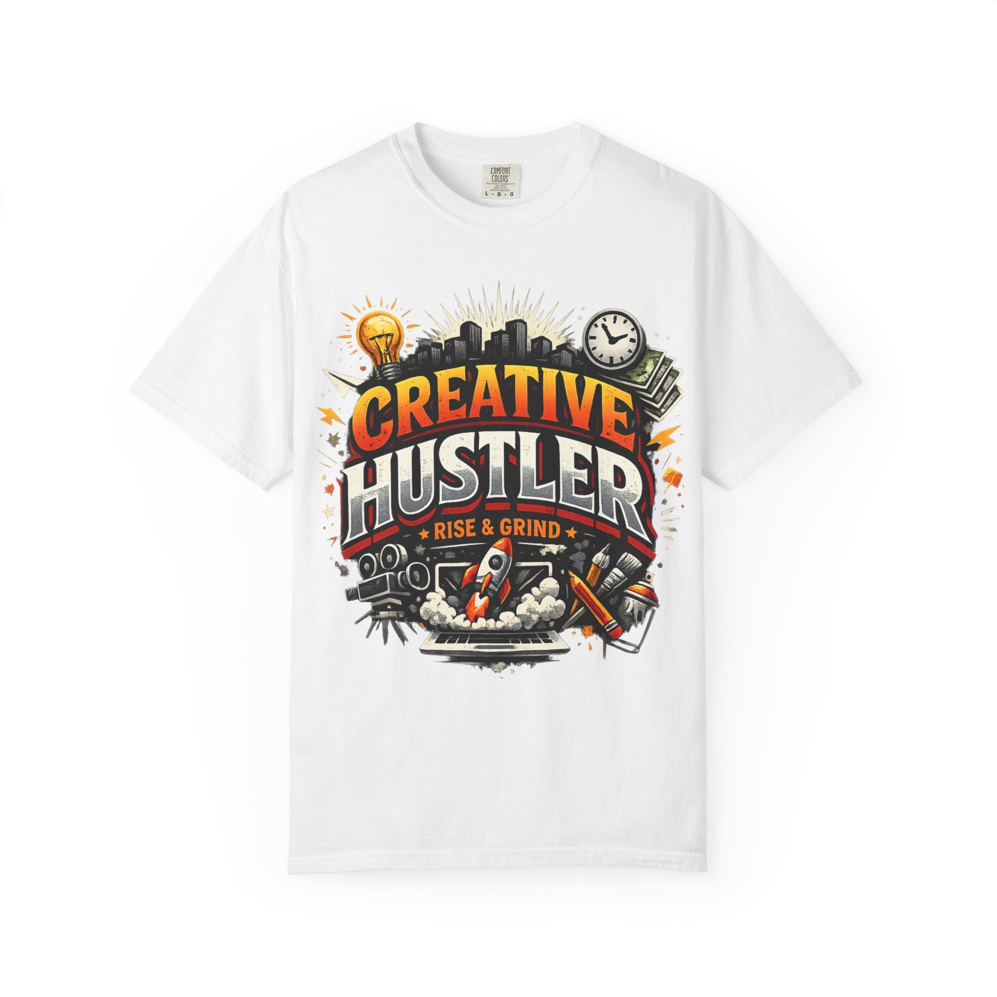 Creative Hustler™ Unisex Garment-Dyed T-Shirt | Premium Motivation Streetwear