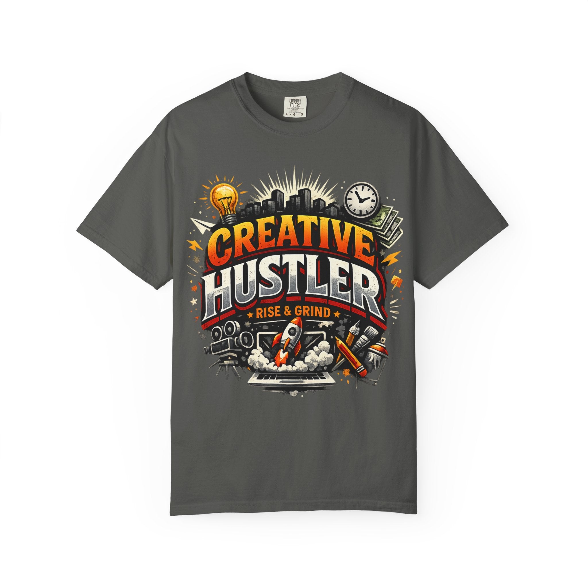 Creative Hustler™ Unisex Garment-Dyed T-Shirt | Premium Motivation Streetwear