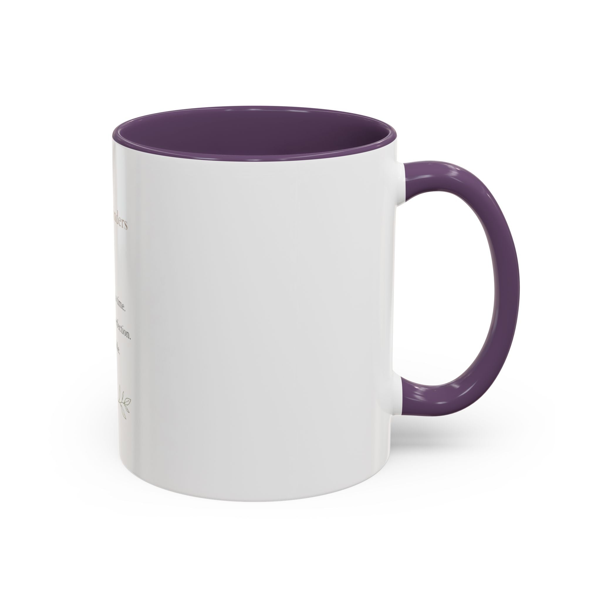 Daily Reminder Accent Mug (11oz) | Color-Pop Coffee Cup for Calm, Focus & Morning Rituals