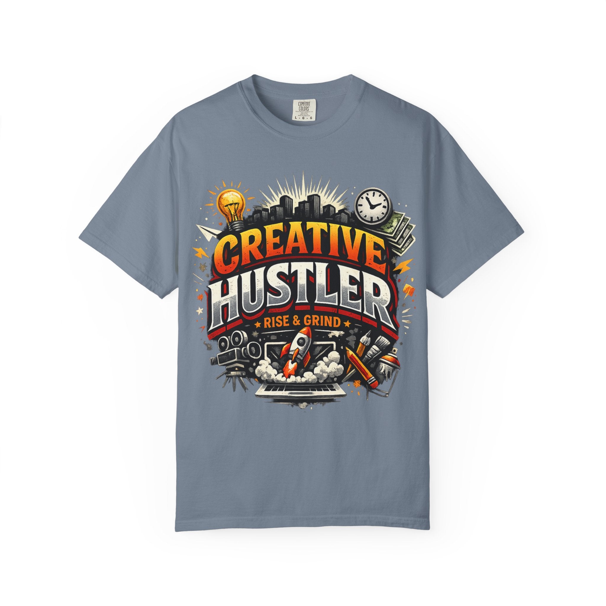 Creative Hustler™ Unisex Garment-Dyed T-Shirt | Premium Motivation Streetwear