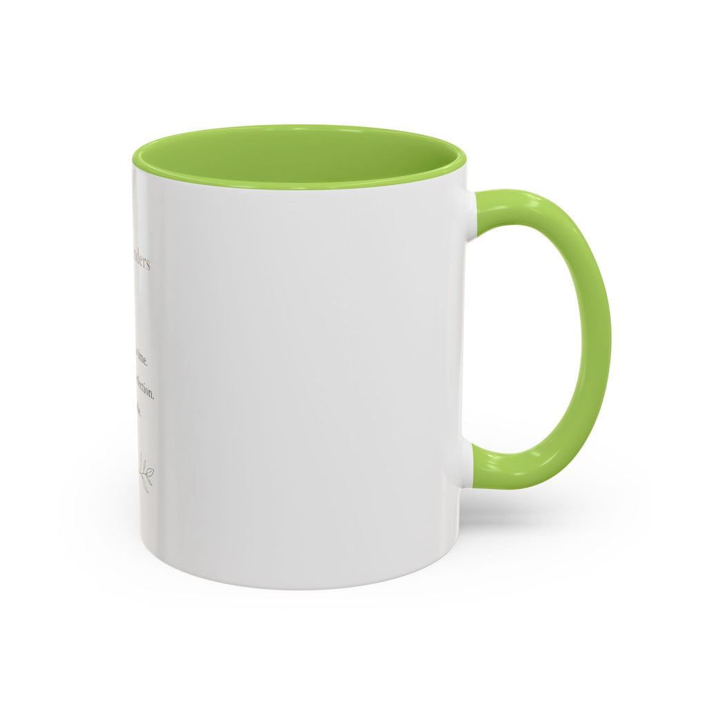 Daily Reminder Accent Mug (11oz) | Color-Pop Coffee Cup for Calm, Focus & Morning Rituals