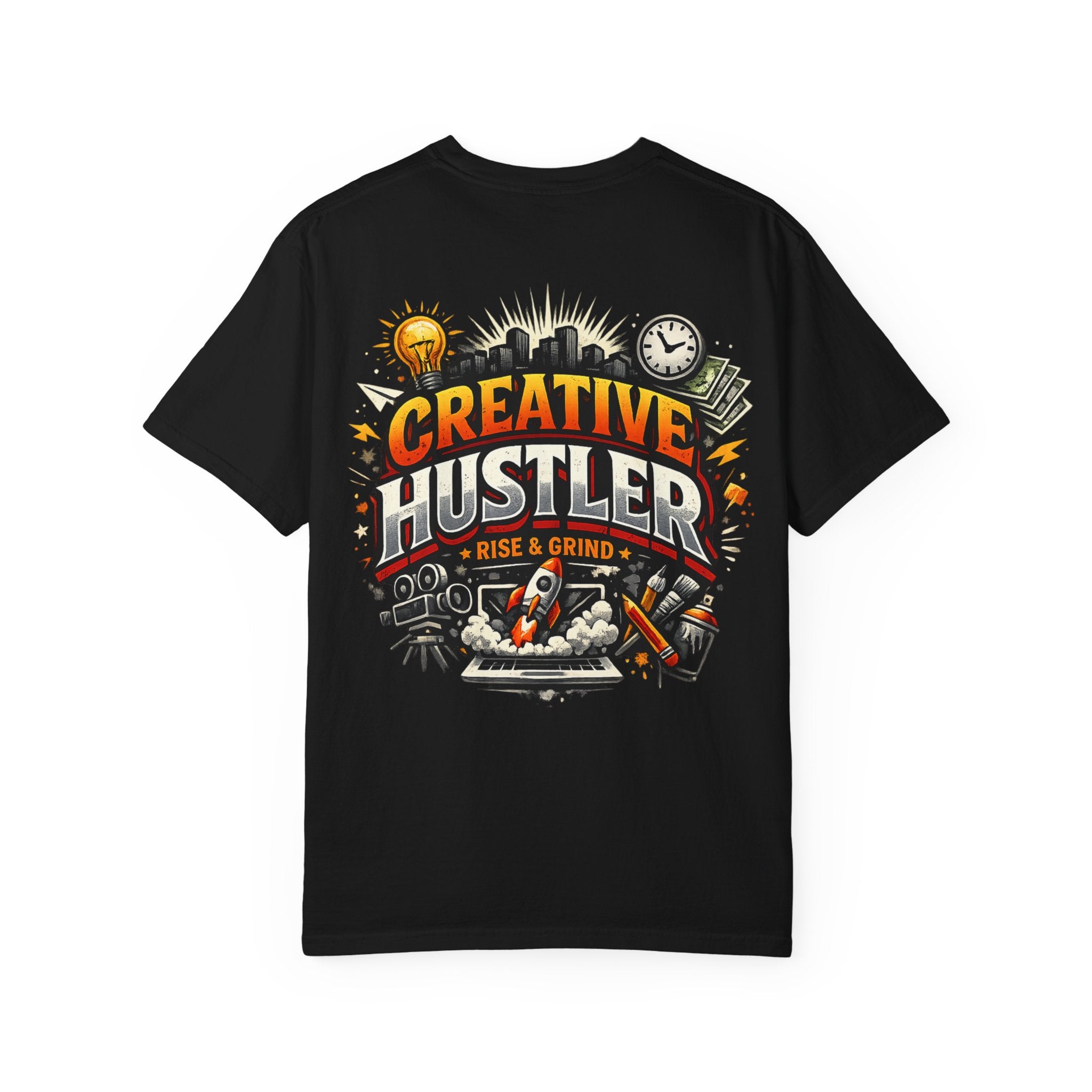 Creative Hustler™ Unisex Garment-Dyed T-Shirt | Premium Motivation Streetwear