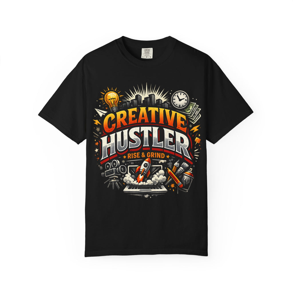 Creative Hustler™ Unisex Garment-Dyed T-Shirt | Premium Motivation Streetwear