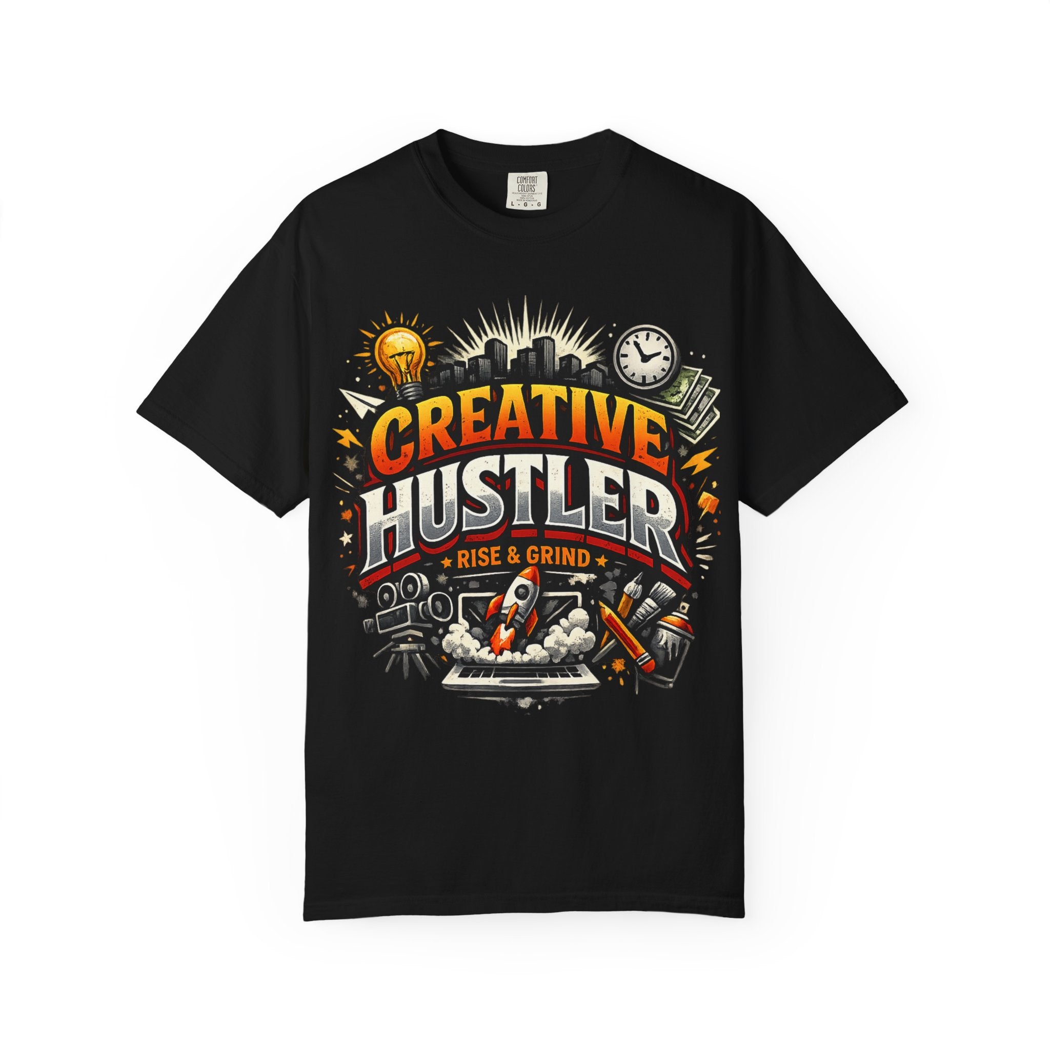 Creative Hustler™ Unisex Garment-Dyed T-Shirt | Premium Motivation Streetwear