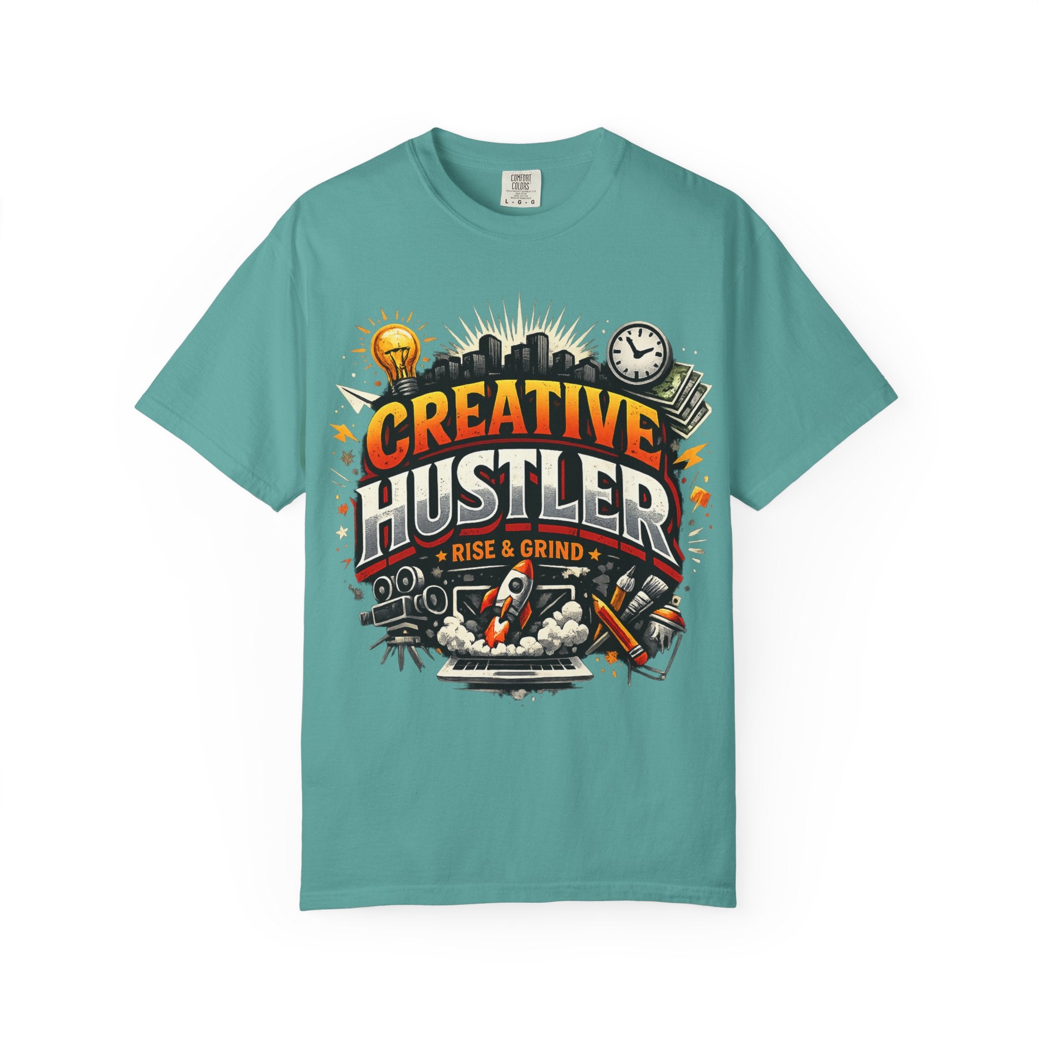 Creative Hustler™ Unisex Garment-Dyed T-Shirt | Premium Motivation Streetwear