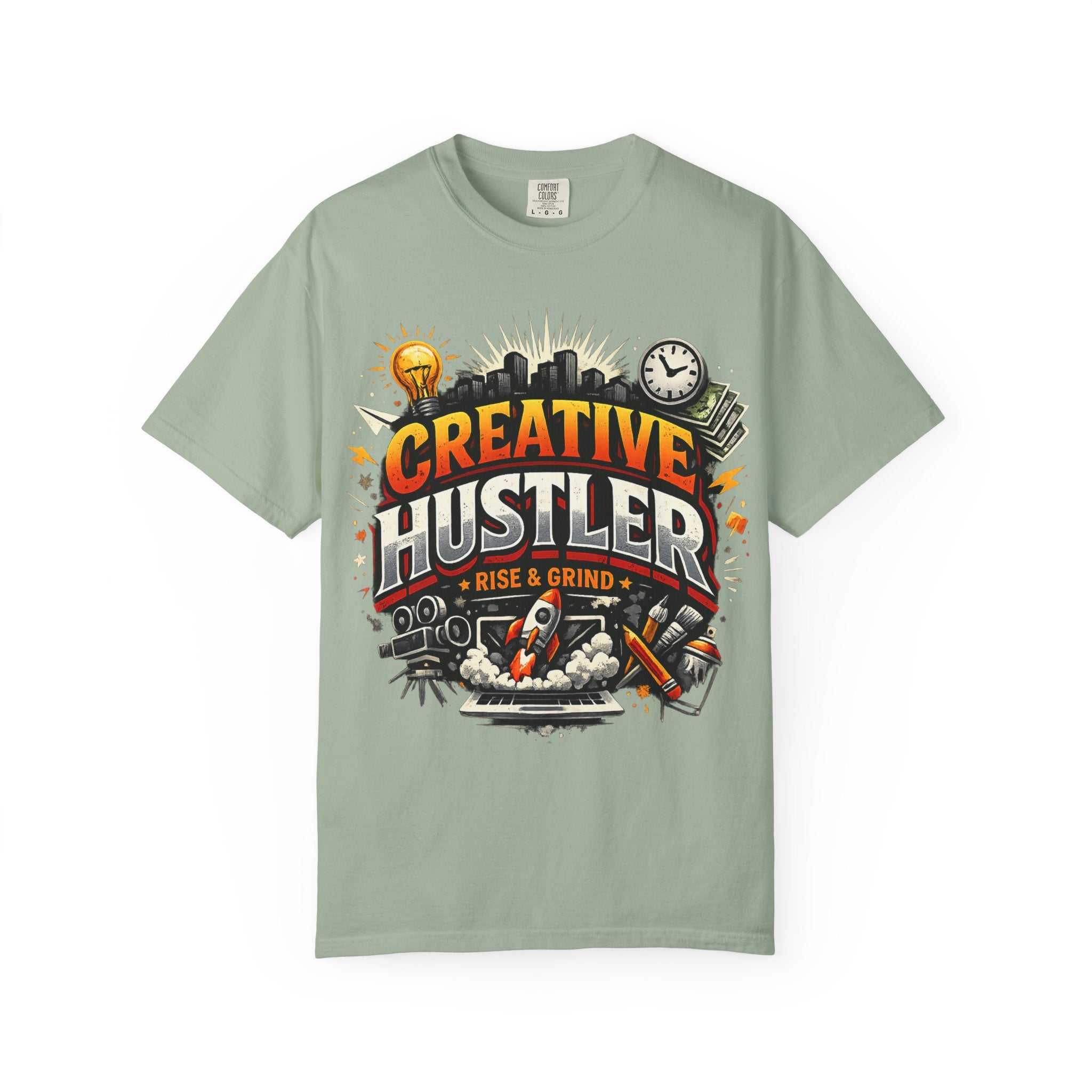 Creative Hustler™ Unisex Garment-Dyed T-Shirt | Premium Motivation Streetwear